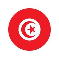Tunisie nationale drapeau illustration. Tunisie rond drapeau. vecteur