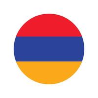 Arménie nationale drapeau illustration. Arménie rond drapeau. vecteur