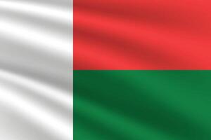 Madagascar nationale drapeau illustration. Madagascar drapeau. Madagascar agitant drapeau. vecteur