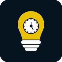 icône de deux couleurs de glyphe de gestion du temps vecteur