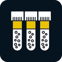 icône de deux couleurs de glyphe de test sanguin vecteur