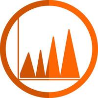 graphique glyphe Orange cercle icône vecteur