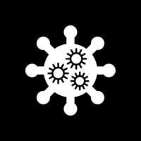 icône inversée de glyphe de virus vecteur