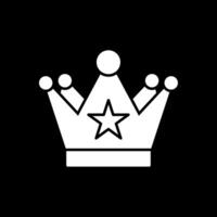 icône inversée du glyphe de la couronne vecteur