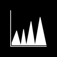 icône inversée de glyphe de graphique vecteur