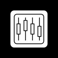 diagramme glyphe inversé icône vecteur