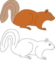écureuil clipart ensemble. dessin animé sauvage animaux clipart ensemble pour les amoureux de faune vecteur