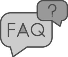 FAQ fillay icône vecteur