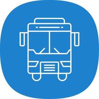 autobus ligne courbe icône vecteur