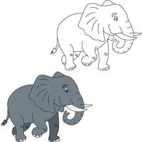 l'éléphant clipart ensemble. dessin animé sauvage animaux clipart ensemble pour les amoureux de faune vecteur