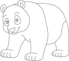 contour Panda clipart. griffonnage animaux clipart. dessin animé sauvage animaux clipart pour les amoureux de faune vecteur