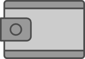 icône de deux couleurs de ligne de portefeuille vecteur