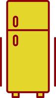 icône de deux couleurs de ligne de réfrigérateur vecteur