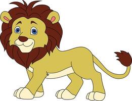 coloré Lion clipart. griffonnage animaux clipart. dessin animé sauvage animaux clipart pour les amoureux de faune vecteur