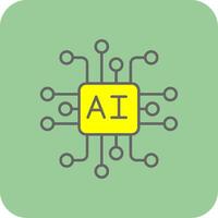 ai rempli Jaune icône vecteur