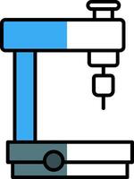 fraisage machine rempli moitié Couper icône vecteur