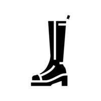grunge bottes ancien mode glyphe icône illustration vecteur