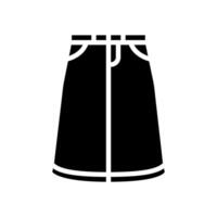 haute cintrée jupe ancien mode glyphe icône illustration vecteur