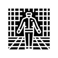 futurisme technologie passionné glyphe icône illustration vecteur