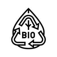 biodégradable déchets tri ligne icône illustration vecteur