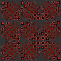 abstrait géométrique modèle dans le forme de rouge et noir cercles sur une gris Contexte vecteur