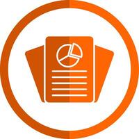 rapport glyphe Orange cercle icône vecteur