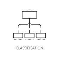 machine apprentissage, ai classification algorithme icône vecteur