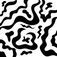 abstrait modèle dans le forme de noir ondulé lignes sur une blanc Contexte vecteur