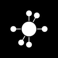 diagramme glyphe inversé icône vecteur