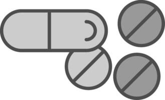 comprimés fillay icône vecteur