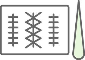 des points de suture fillay icône vecteur