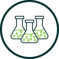 chimie ligne cercle icône vecteur