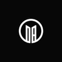 logo monogramme db isolé avec un cercle tournant vecteur