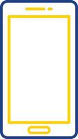 icône de deux couleurs de ligne de téléphone mobile vecteur
