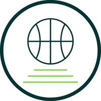 basketball ligne cercle icône vecteur