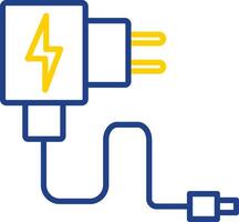 chargeur ligne deux Couleur icône vecteur