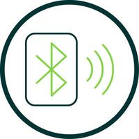 Bluetooth ligne cercle icône vecteur