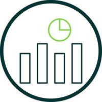 analytique ligne cercle icône vecteur