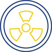 radioactivité ligne deux Couleur icône vecteur