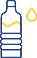 icône de deux couleurs de ligne de bouteille d'eau vecteur