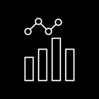 icône inversée de la ligne d'analyse de données vecteur