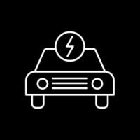 icône inversée de ligne de voiture électrique vecteur