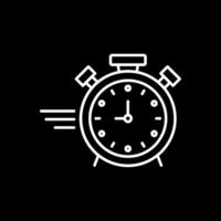 icône inversée de la ligne du chronomètre vecteur