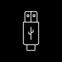 USB ligne inversé icône vecteur