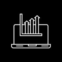 numérique économie ligne inversé icône vecteur