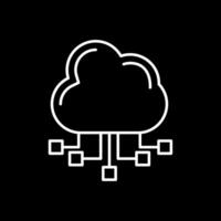 nuage serveur ligne inversé icône vecteur