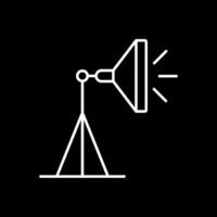 studio éclairage ligne inversé icône vecteur
