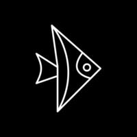 icône inversée de ligne de poisson vecteur