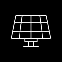 icône inversée de ligne de panneau solaire vecteur