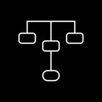 hiérarchique structure ligne inversé icône vecteur